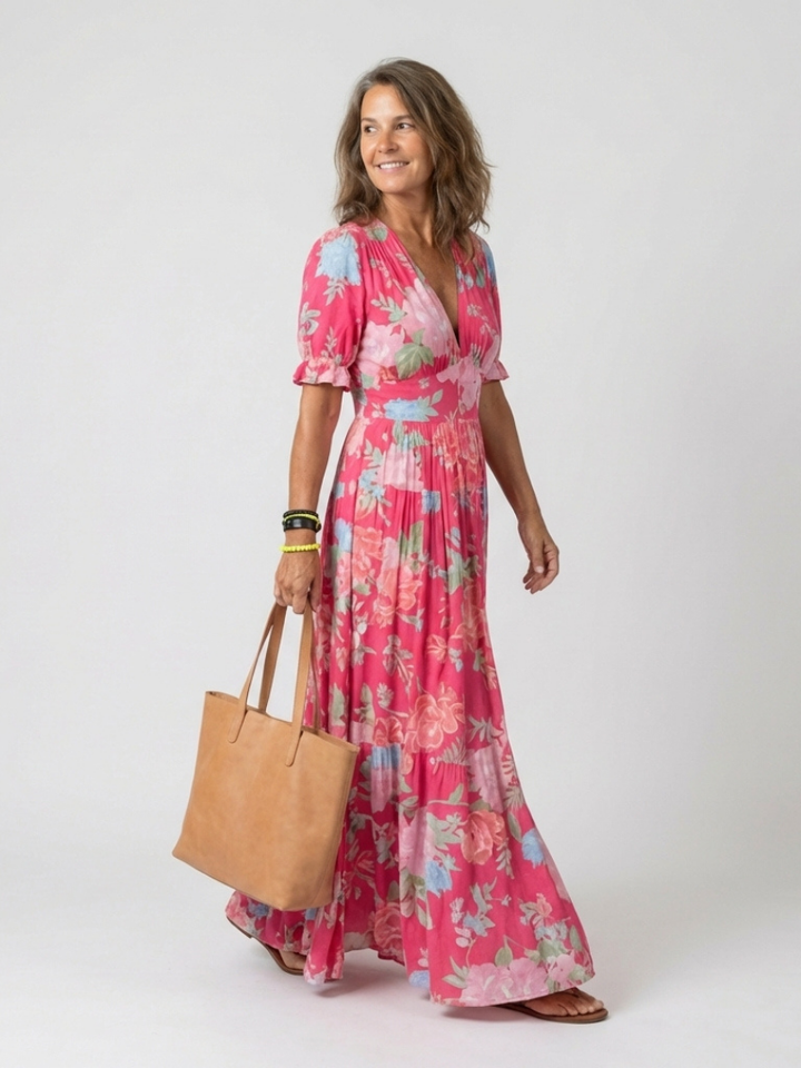 Delaney | Maxi-Kleid mit Blumenprint für Damen