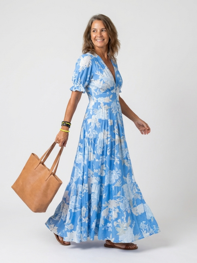 Delaney | Maxi-Kleid mit Blumenprint für Damen