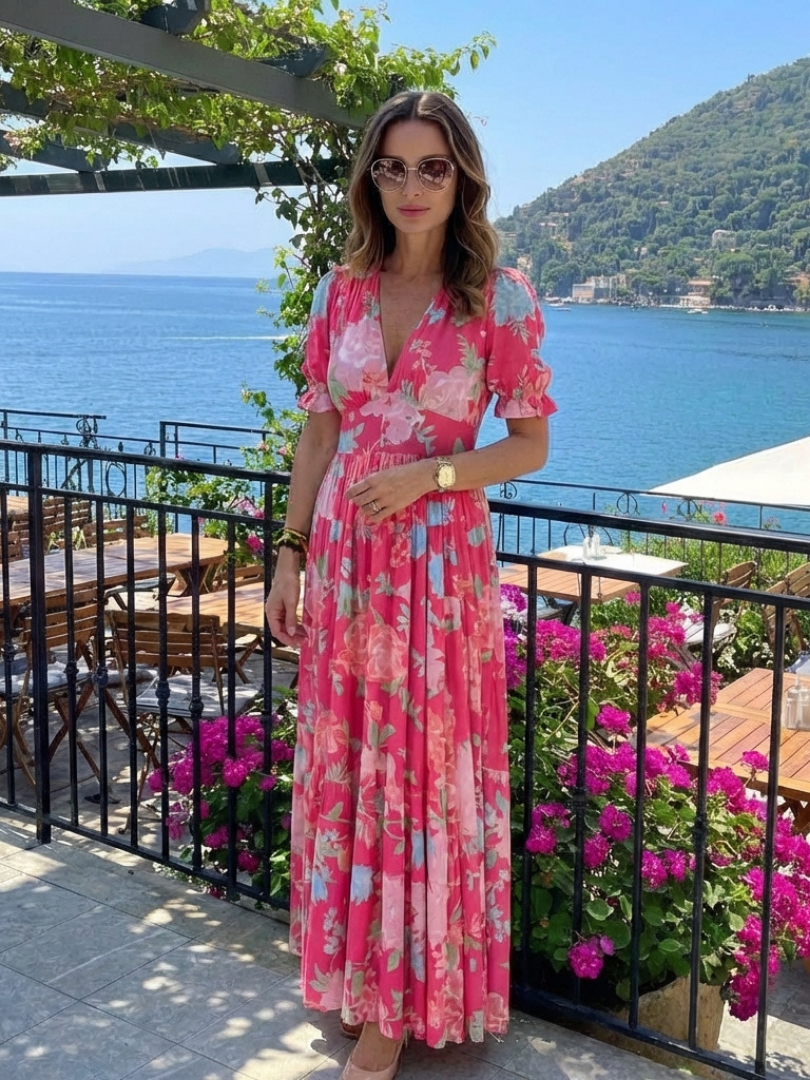 Delaney | Maxi-Kleid mit Blumenprint für Damen