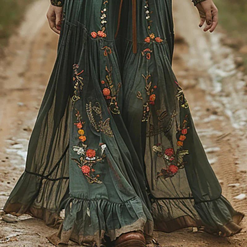 Maya | Bohemian φλοράλ maxi φόρεμα