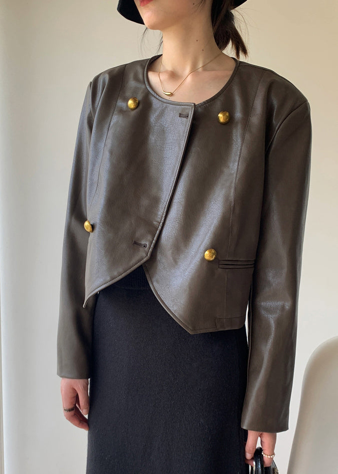 Beatrix | Kurzjacke ohne Kragen für Damen