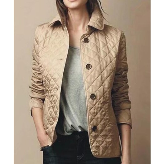 Valerie | Steppjacke mit Rautenmuster und Knopfleiste