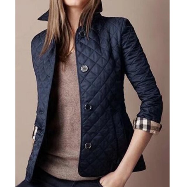 Valerie | Steppjacke mit Rautenmuster und Knopfleiste