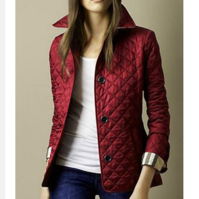 Valerie | Steppjacke mit Rautenmuster und Knopfleiste