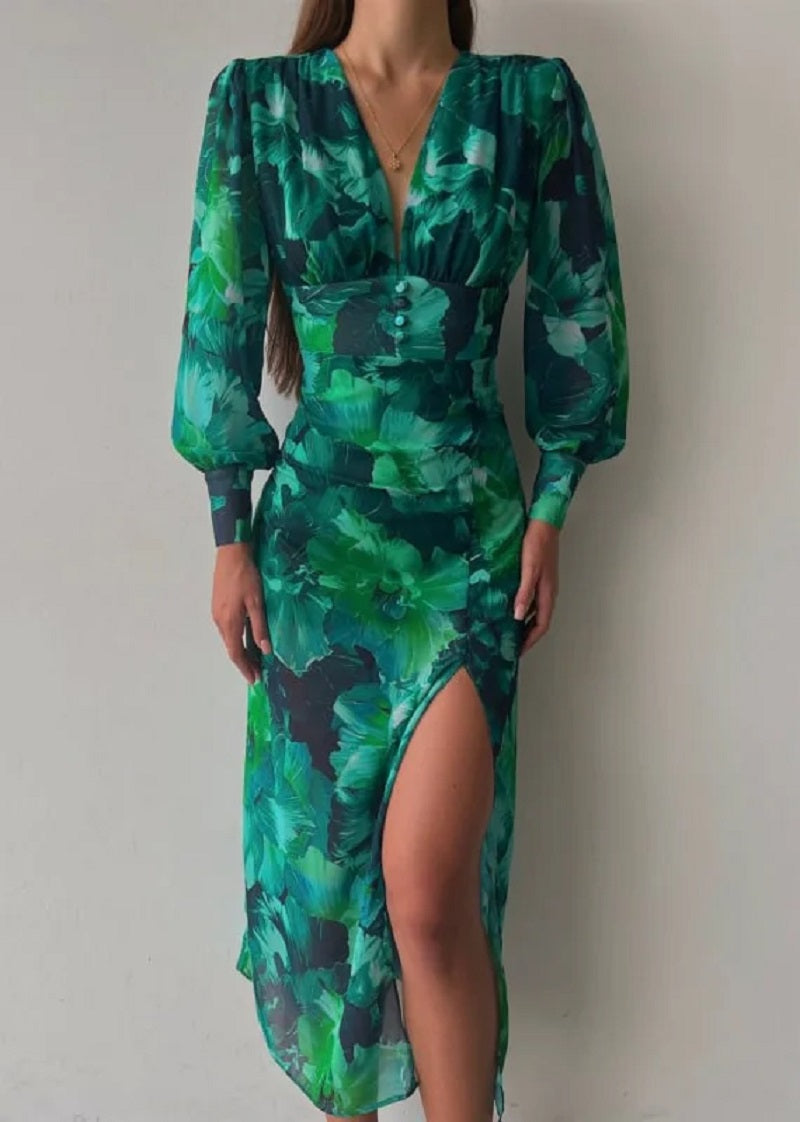 Kendall | Μίντι φόρεμα από σιφόν με floral μοτίβο