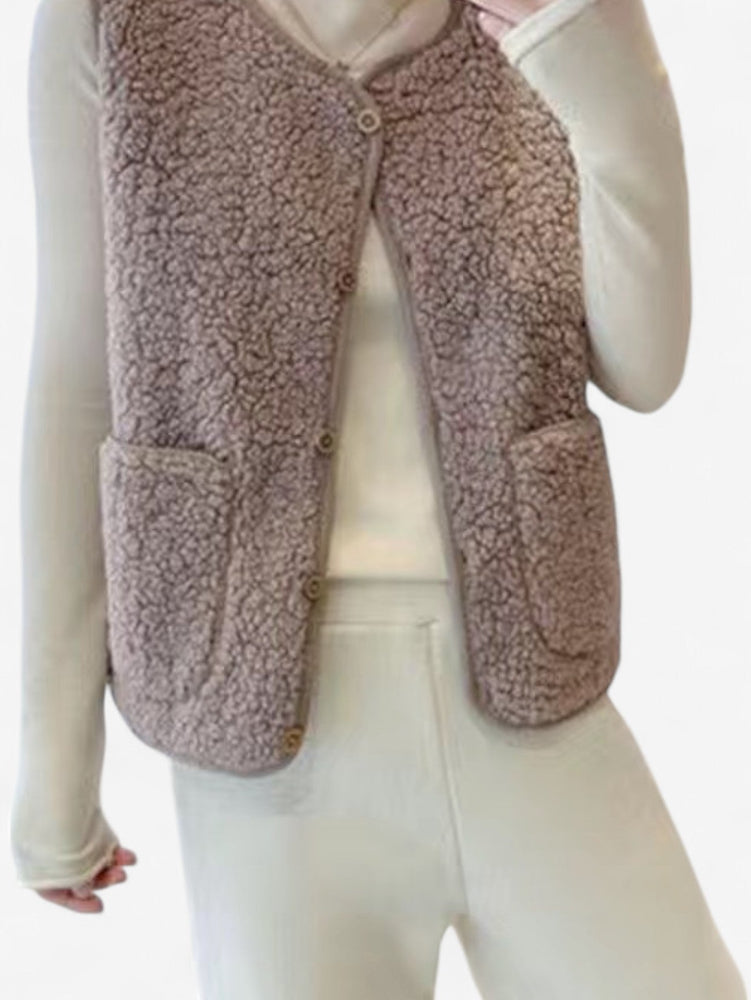 Summer | Women’s Sleeveless Button Down Gilet Vest
