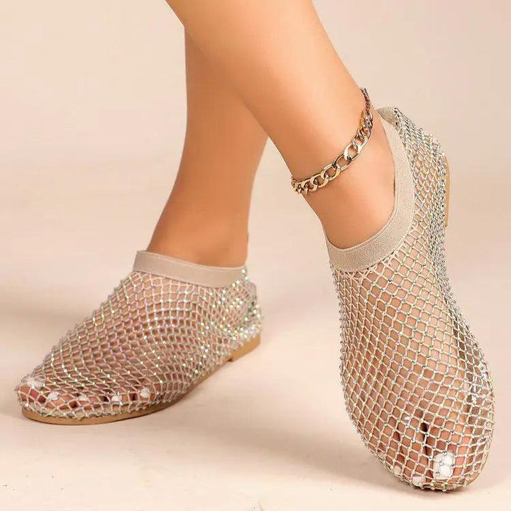 Dakota | Ballerine color notte con strass