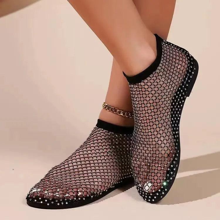 Dakota | Ballerine color notte con strass