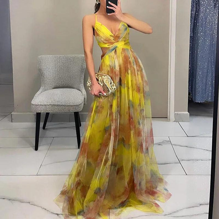 Ruby | Vestido maxi com estampado floral