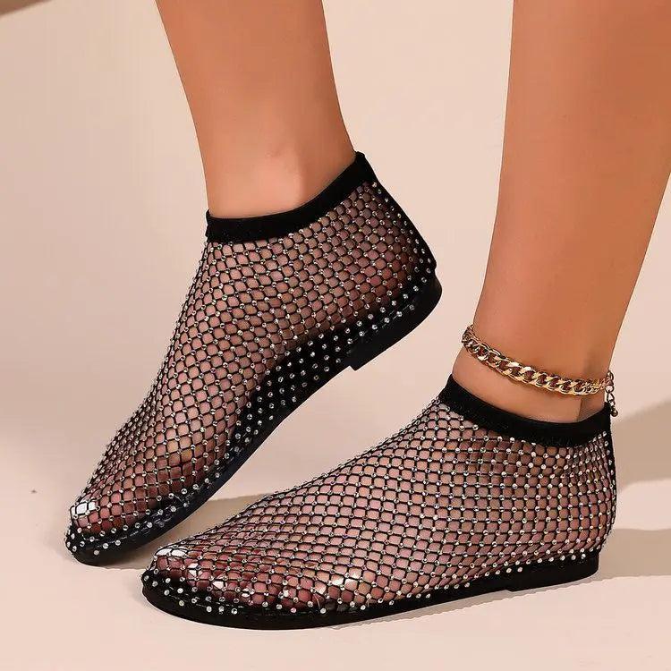 Dakota | Ballerine color notte con strass