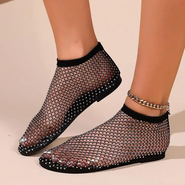 Dakota | Ballerine color notte con strass