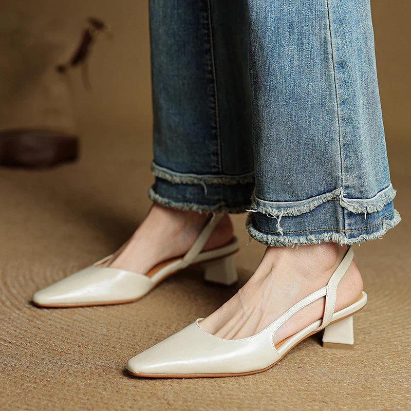 Camille | Sapatos de salto de couro genuíno