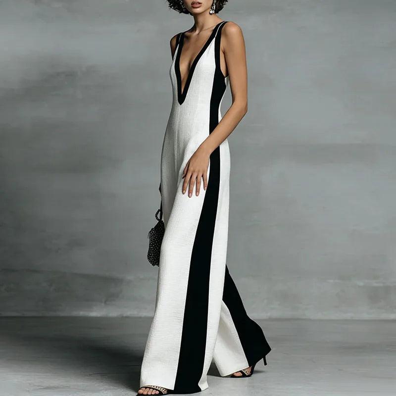 Camella | Jumpsuit met wijde pijpen
