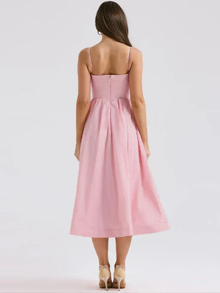 Analia | Midikleid mit Spaghettiträgern