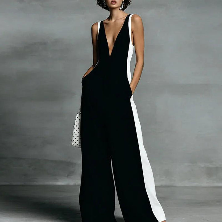 Camella | Jumpsuit met wijde pijpen