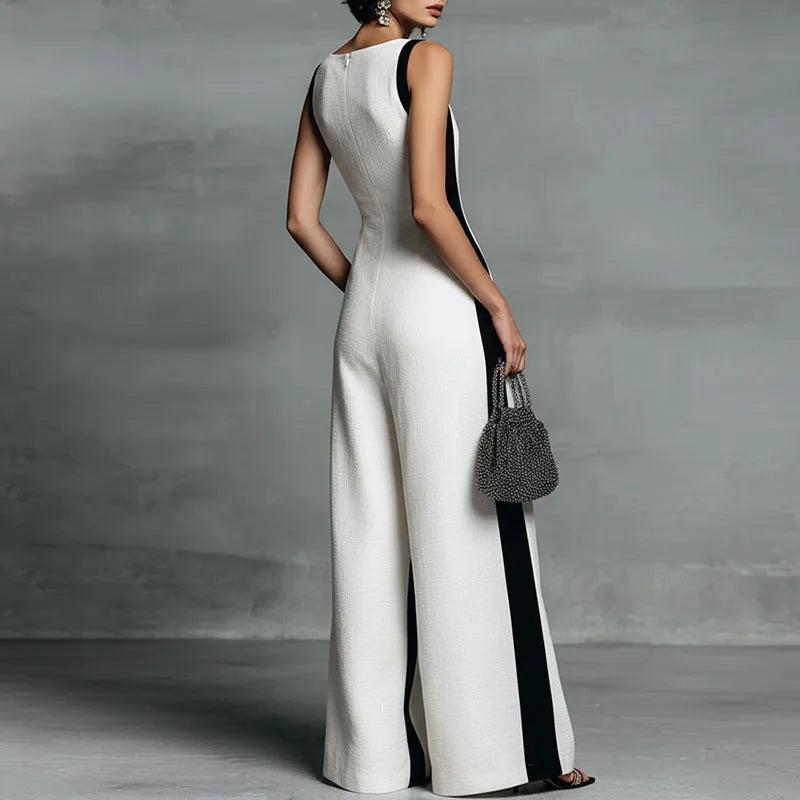 Camella | Jumpsuit met wijde pijpen