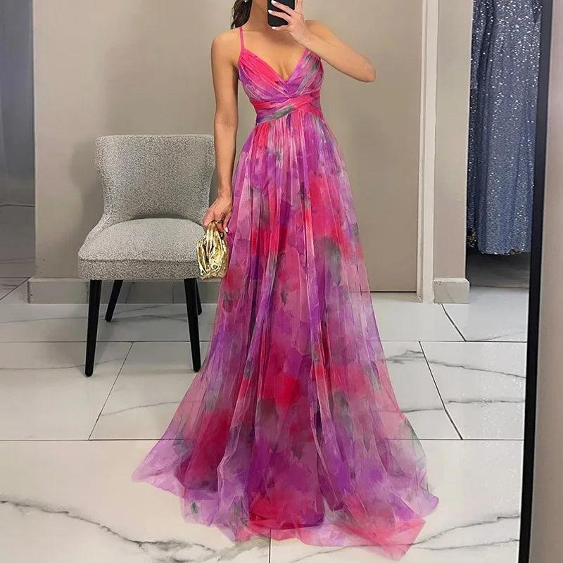 Ruby | Vestido maxi com estampado floral