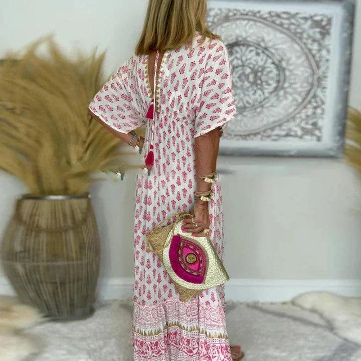Francesca | Abito lungo con stampa boho