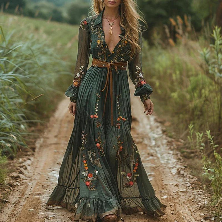 Maya | Bohemian φλοράλ maxi φόρεμα