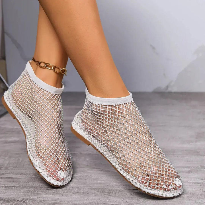 Dakota | Ballerine color notte con strass
