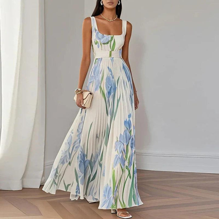 Bethany | Vestido comprido de corte em A – estampado floral para mulher