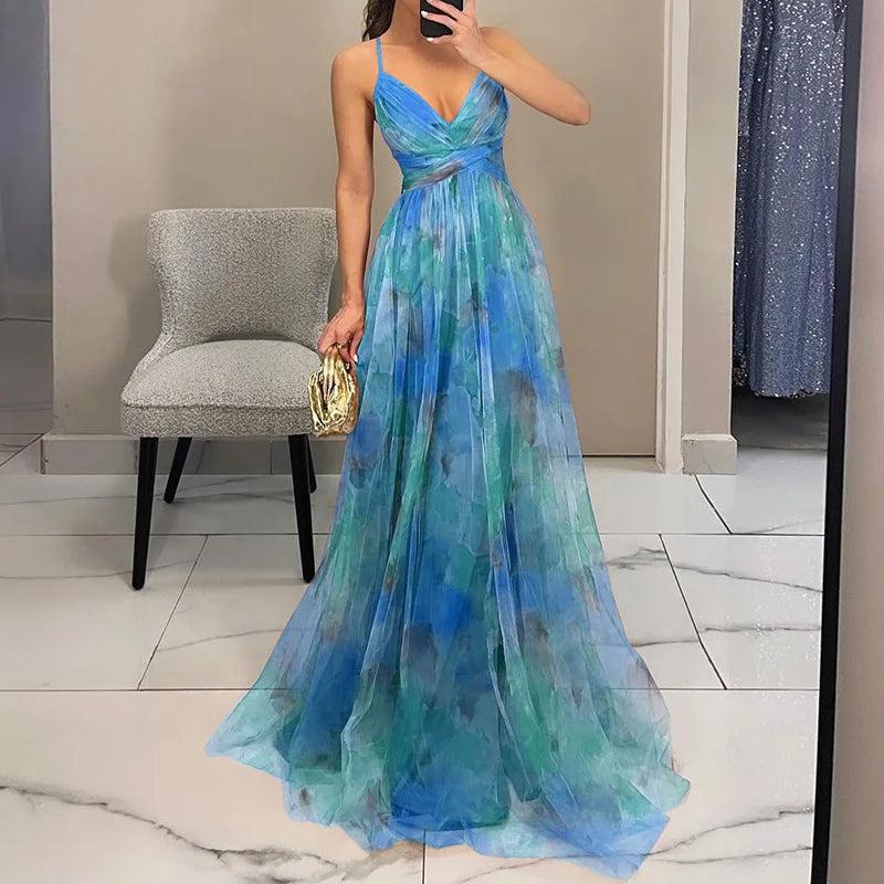 Ruby | Vestido maxi com estampado floral