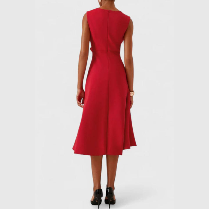 Scarlett | Abito midi asimmetrico drappeggiato