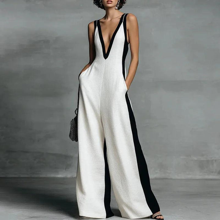 Camella | Jumpsuit met wijde pijpen