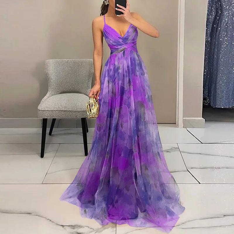 Ruby | Vestido maxi com estampado floral
