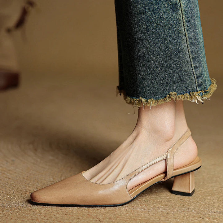 Camille | Sapatos de salto de couro genuíno