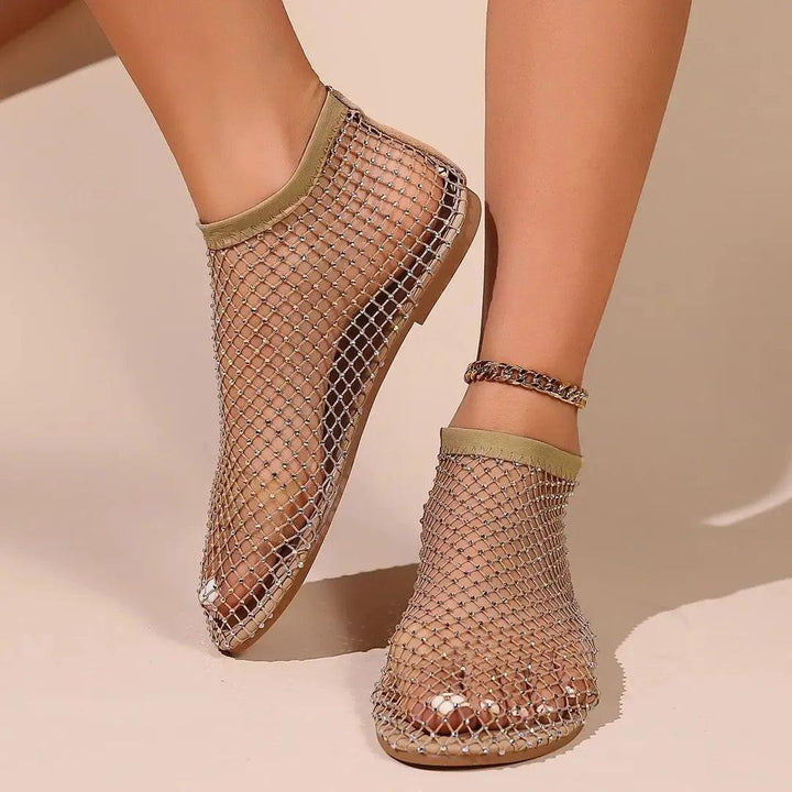 Dakota | Ballerine color notte con strass