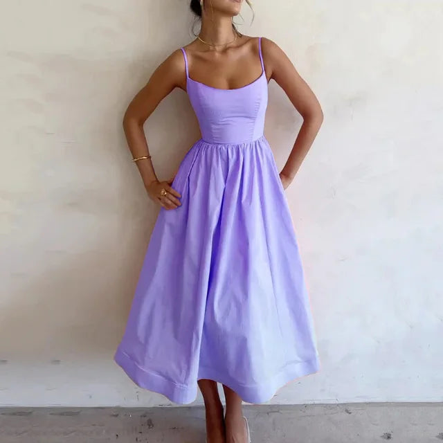 Analia | Midikleid mit Spaghettiträgern