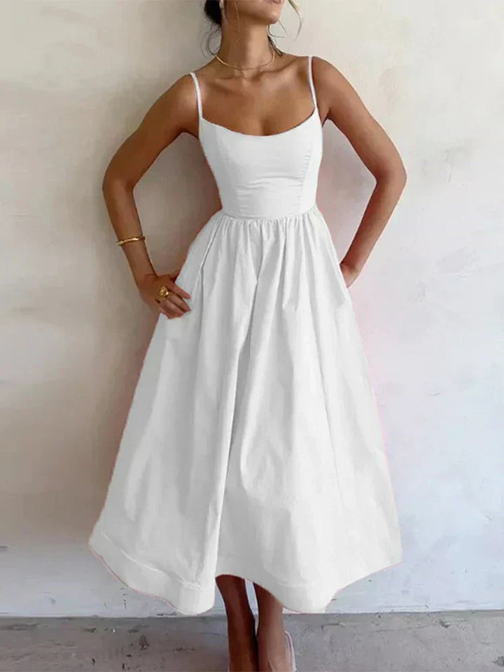 Analia | Midikleid mit Spaghettiträgern