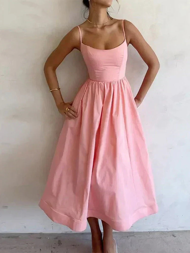 Analia | Midikleid mit Spaghettiträgern