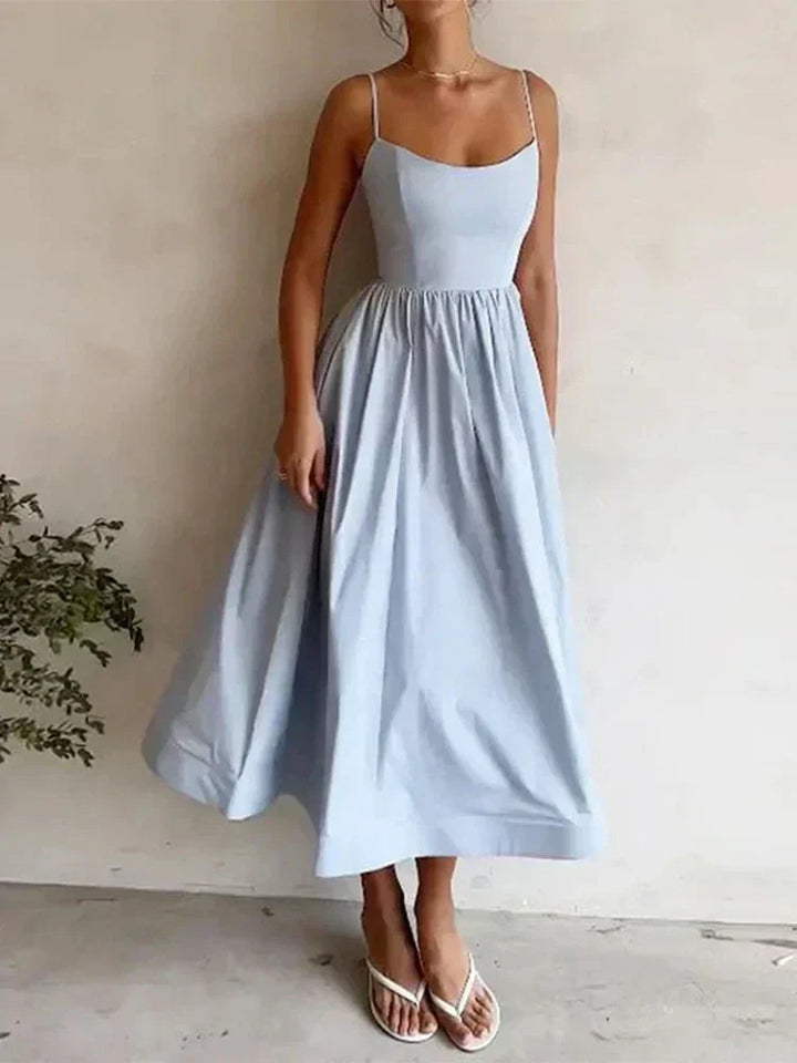 Analia | Midikleid mit Spaghettiträgern
