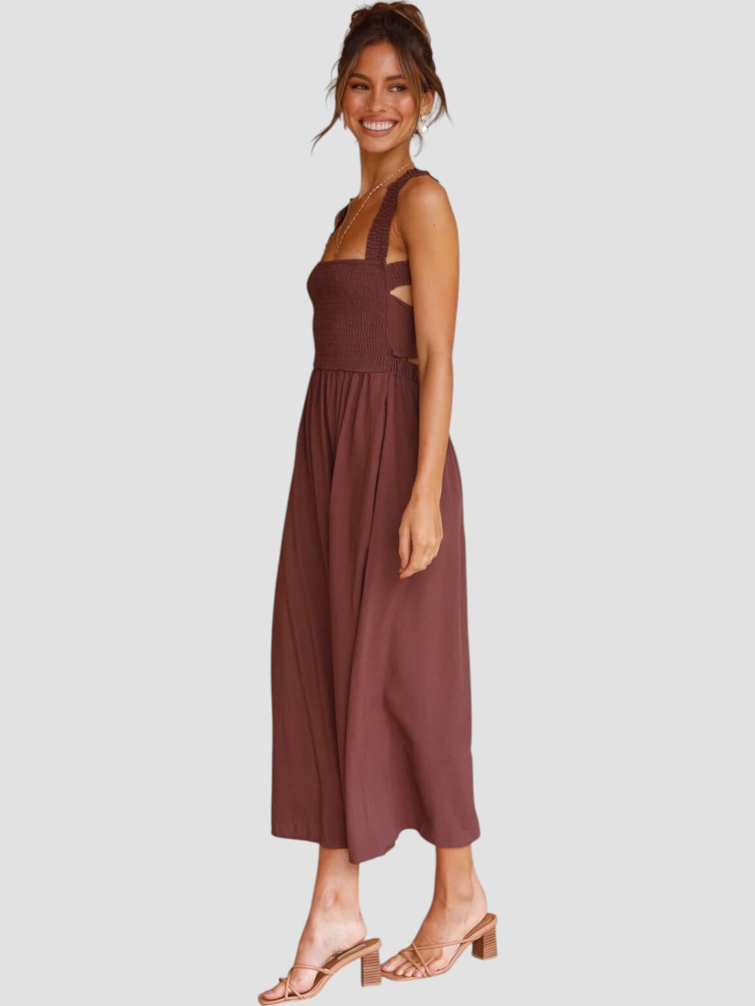 Lark | Midikleid mit gesmoktem Oberteil