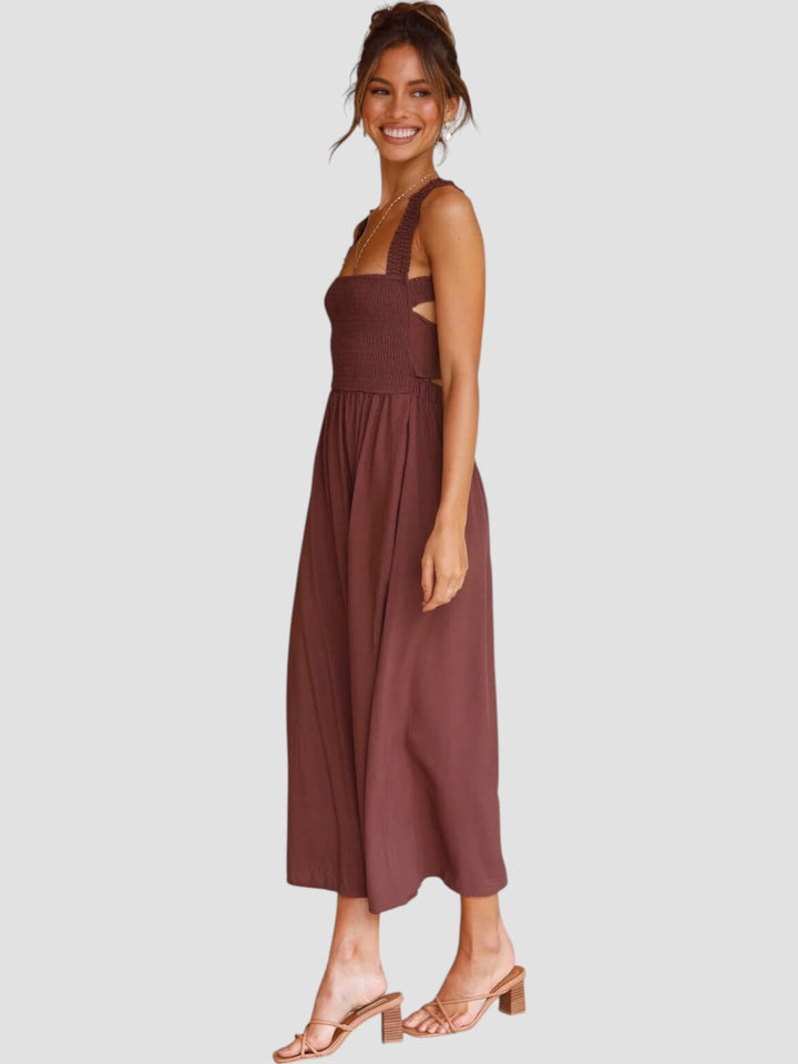 Lark | Midikleid mit gesmoktem Oberteil