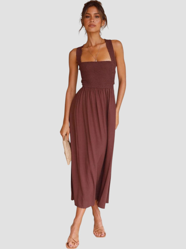 Lark | Midikleid mit gesmoktem Oberteil