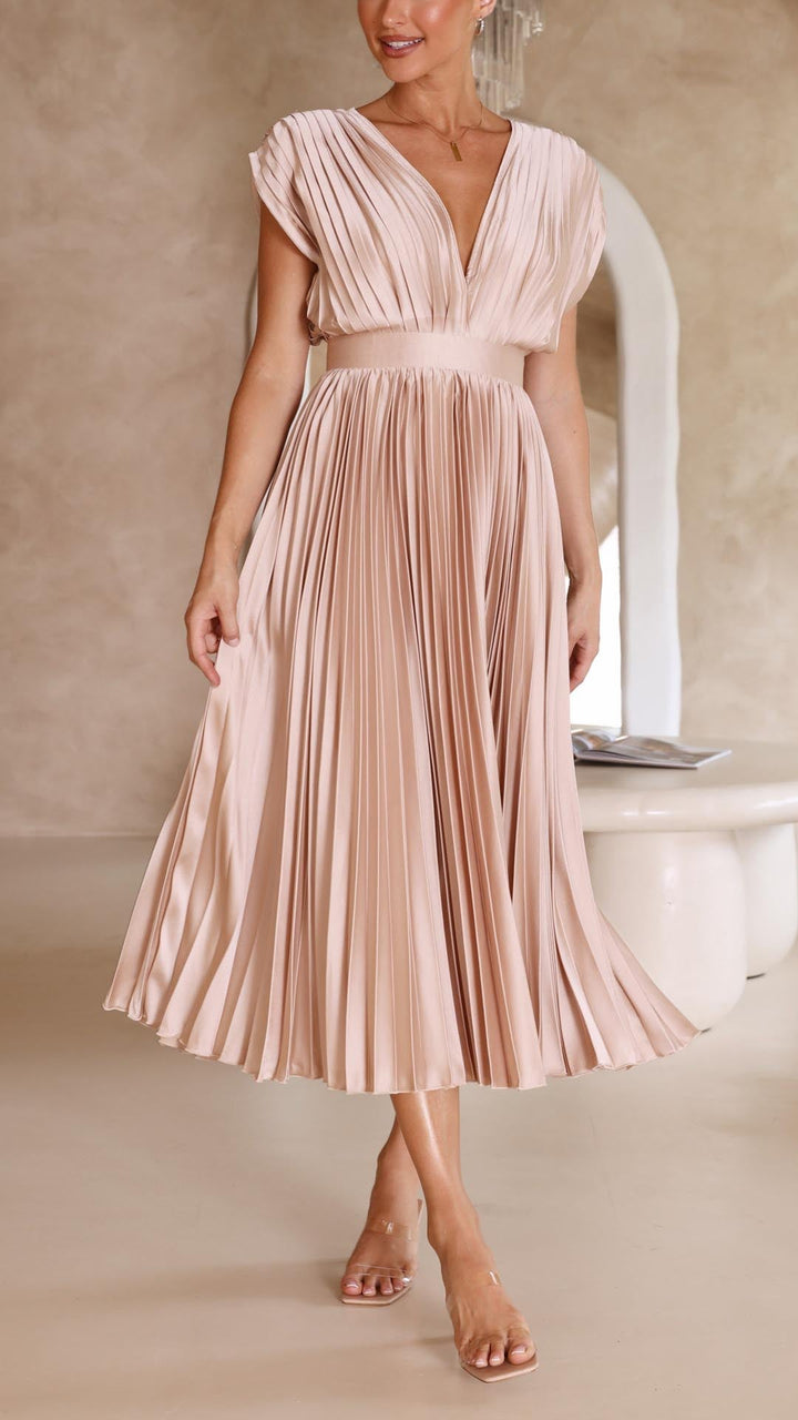 Stella | Pleated Maxi Dress