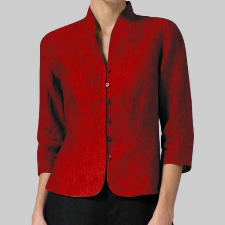 Claire | Blouse met opstaande kraag en veelzijdige flair