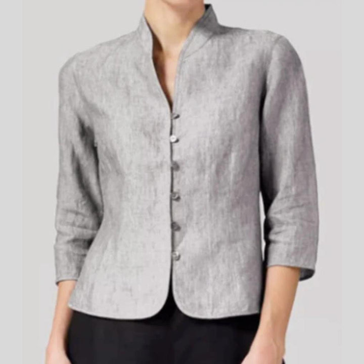Claire | Blouse met opstaande kraag en veelzijdige flair