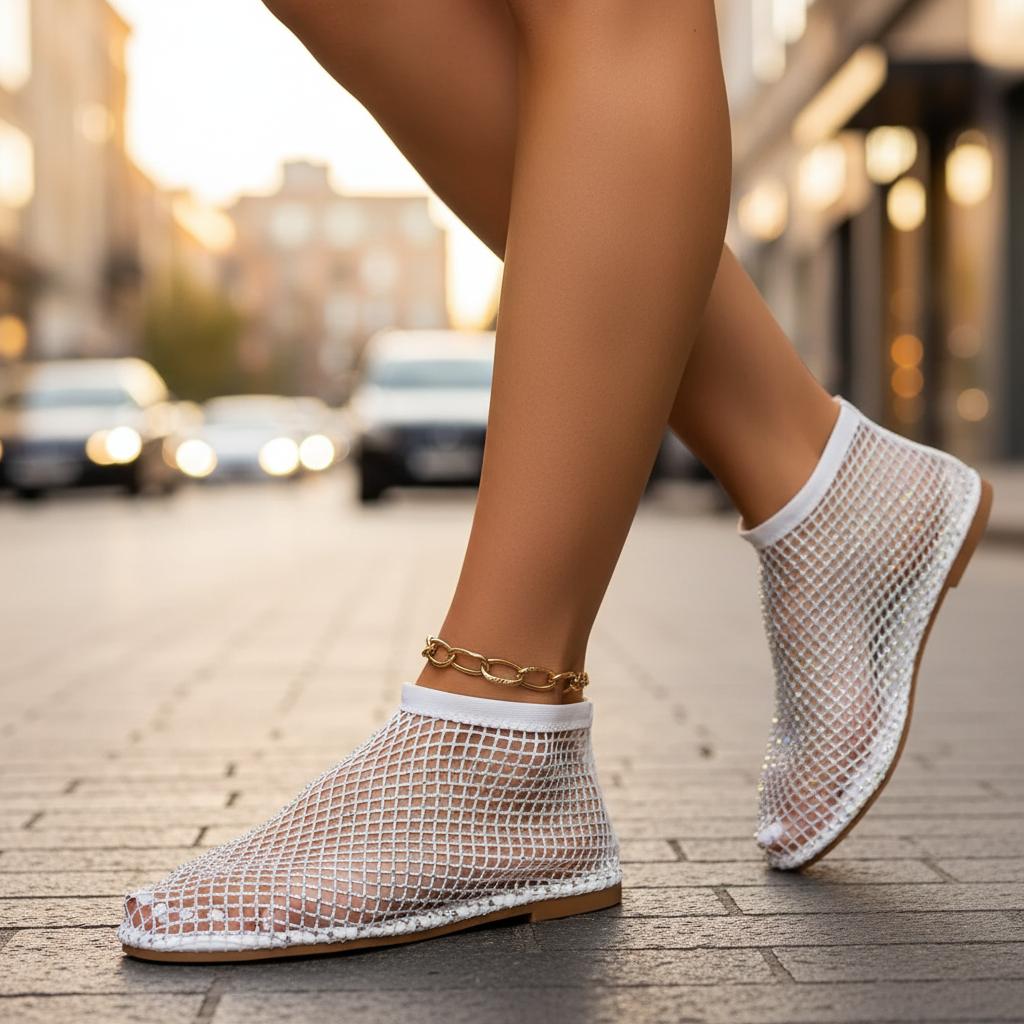 Dakota | Ballerine color notte con strass