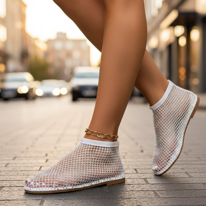 Dakota | Ballerine color notte con strass