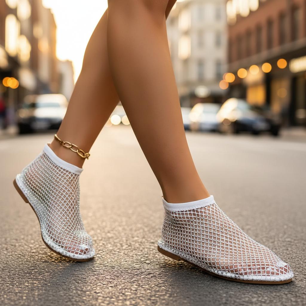Dakota | Ballerine color notte con strass