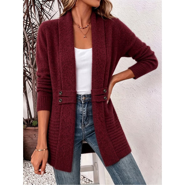 Hannah | Gilet à col châle boutonné sur le devant