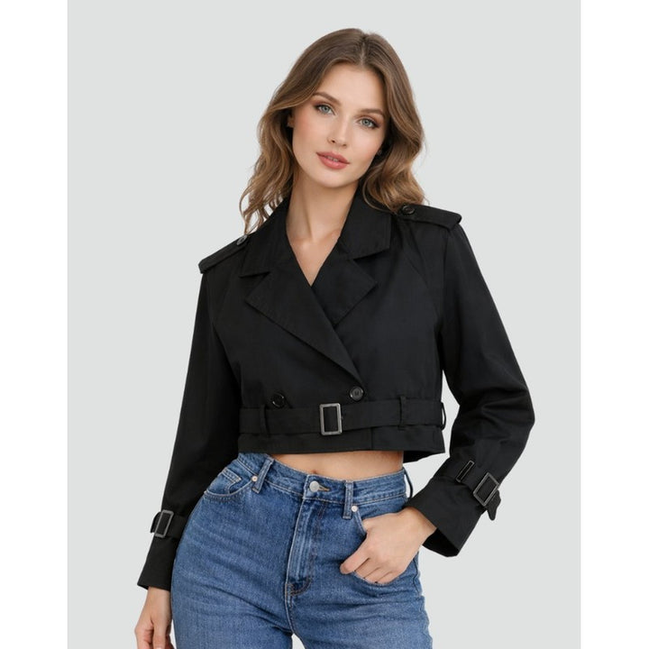 Juliana | Cropped Belted Trench Coat