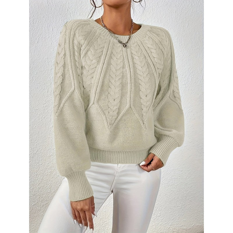 Women's Sweater | Relaxed Cable-Knit Pullover