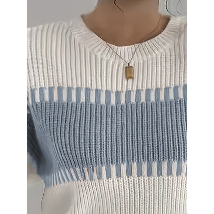 Clara | Colour-Block Striped Cropped Pullover