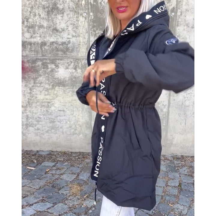 Camila | Hooded Drawstring Midi Parka Coat