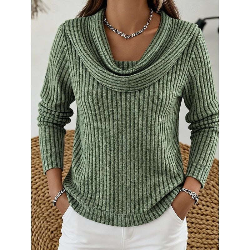 Women's Isadora | Draped Ribbed Knit Top